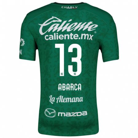 Kandiny Niño Camiseta Vidalia Abarca #13 Verde Blanco 1ª Equipación 2024/25 La Camisa Chile