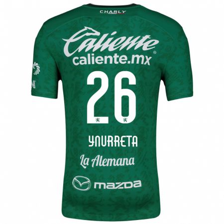 Kandiny Niño Camiseta Alexandra Hernández Ynurreta #26 Verde Blanco 1ª Equipación 2024/25 La Camisa Chile