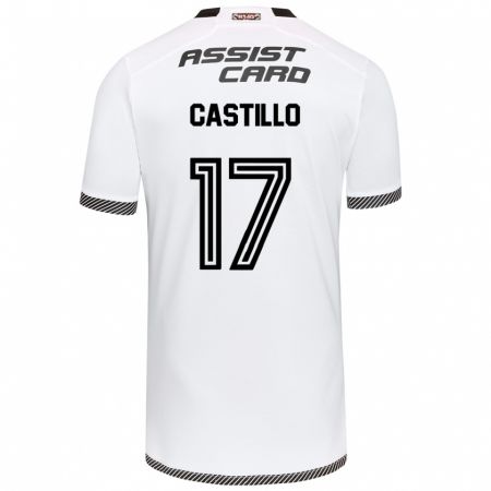 Kandiny Niño Camiseta Fabián Castillo #17 Blanco Negro 1ª Equipación 2024/25 La Camisa Chile