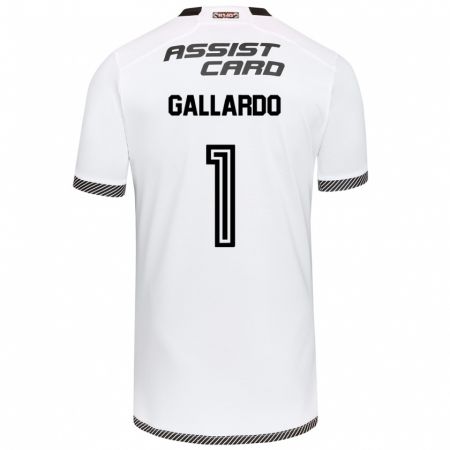 Kandiny Niño Camiseta Alexia Gallardo #1 Blanco Negro 1ª Equipación 2024/25 La Camisa Chile