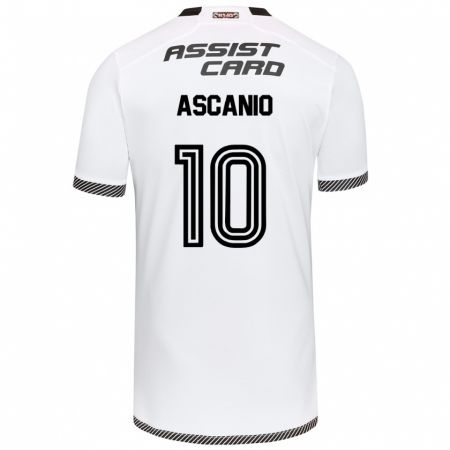 Kandiny Niño Camiseta Yusmery Ascanio #10 Blanco Negro 1ª Equipación 2024/25 La Camisa Chile