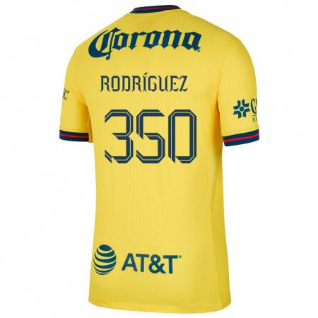 Kandiny Niño Camiseta Ángel Rodríguez #350 Amarillo Azul 1ª Equipación 2024/25 La Camisa Chile