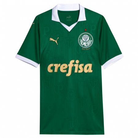 Kandiny Niño Camiseta Pedro Almeida #0 Verde Blanco 1ª Equipación 2024/25 La Camisa Chile