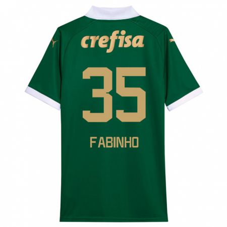 Kandiny Niño Camiseta Fabinho #35 Verde Blanco 1ª Equipación 2024/25 La Camisa Chile