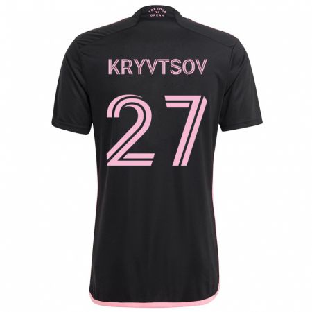 Kandiny Niño Camiseta Sergiy Kryvtsov #27 Negro 2ª Equipación 2024/25 La Camisa Chile