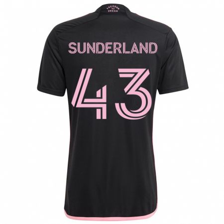 Kandiny Niño Camiseta Lawson Sunderland #43 Negro 2ª Equipación 2024/25 La Camisa Chile