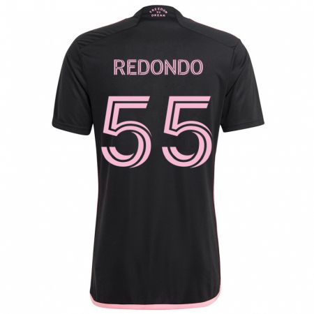 Kandiny Niño Camiseta Federico Redondo #55 Negro 2ª Equipación 2024/25 La Camisa Chile