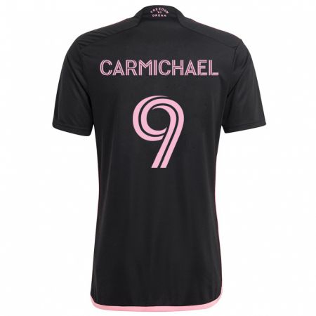 Kandiny Niño Camiseta Ryan Carmichael #9 Negro 2ª Equipación 2024/25 La Camisa Chile