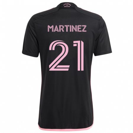 Kandiny Niño Camiseta Derrek Martinez #21 Negro 2ª Equipación 2024/25 La Camisa Chile