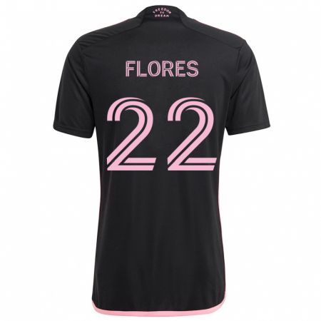 Kandiny Niño Camiseta Alejandro Flores #22 Negro 2ª Equipación 2024/25 La Camisa Chile