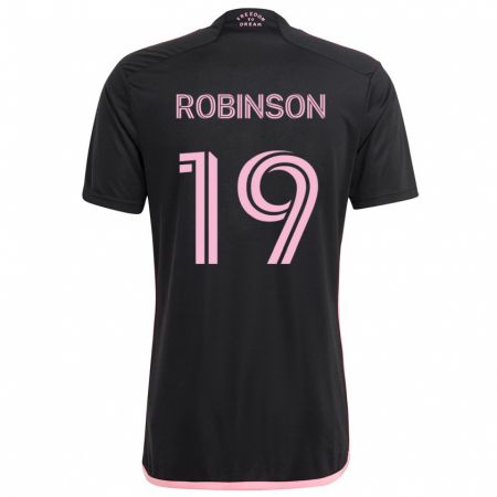 Kandiny Niño Camiseta Robbie Robinson #19 Negro 2ª Equipación 2024/25 La Camisa Chile