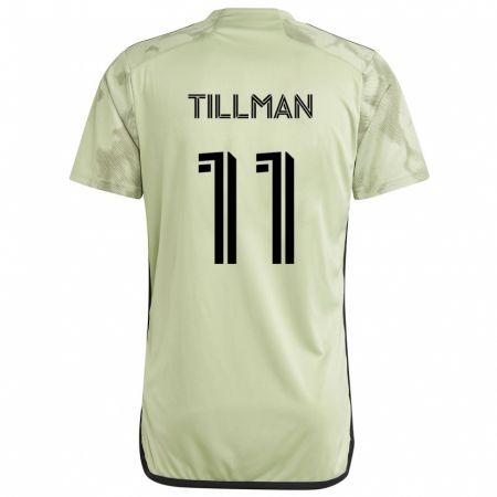 Kandiny Niño Camiseta Timothy Tillman #11 Verde Claro 2ª Equipación 2024/25 La Camisa Chile