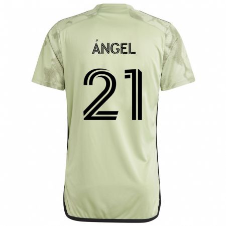 Kandiny Niño Camiseta Tomás Ángel #21 Verde Claro 2ª Equipación 2024/25 La Camisa Chile