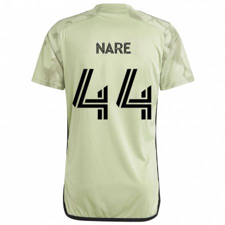 Kandiny Niño Camiseta Thabo Nare #44 Verde Claro 2ª Equipación 2024/25 La Camisa Chile