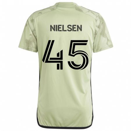 Kandiny Niño Camiseta Kenny Nielsen #45 Verde Claro 2ª Equipación 2024/25 La Camisa Chile