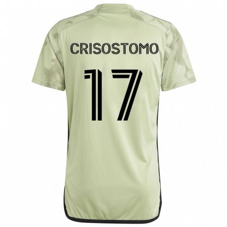 Kandiny Niño Camiseta Danny Crisostomo #17 Verde Claro 2ª Equipación 2024/25 La Camisa Chile