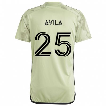 Kandiny Niño Camiseta Armando Avila #25 Verde Claro 2ª Equipación 2024/25 La Camisa Chile