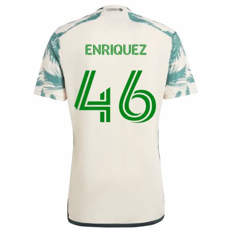 Kandiny Niño Camiseta Adolfo Enriquez #46 Beige Marrón 2ª Equipación 2024/25 La Camisa Chile