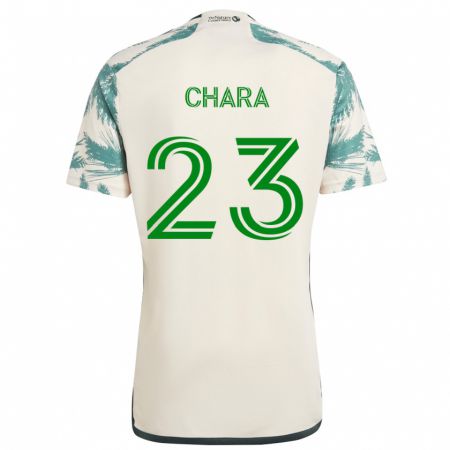 Kandiny Niño Camiseta Yimmi Chará #23 Beige Marrón 2ª Equipación 2024/25 La Camisa Chile