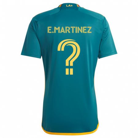 Kandiny Niño Camiseta Enrique Martinez #0 Verde Amarillo 2ª Equipación 2024/25 La Camisa Chile