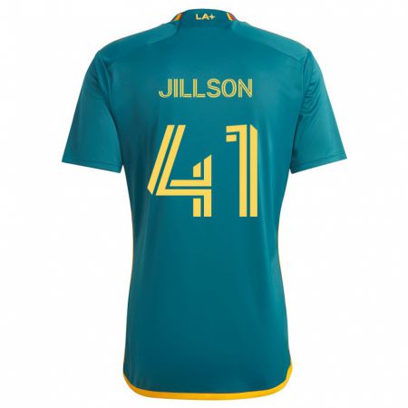 Kandiny Niño Camiseta Simon Jillson #41 Verde Amarillo 2ª Equipación 2024/25 La Camisa Chile