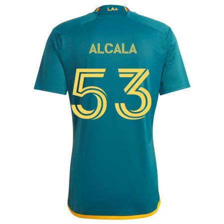 Kandiny Niño Camiseta Álex Alcalá #53 Verde Amarillo 2ª Equipación 2024/25 La Camisa Chile