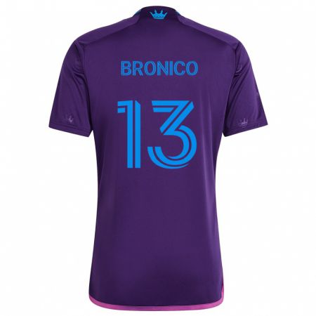 Kandiny Niño Camiseta Brandt Bronico #13 Azul Morado 2ª Equipación 2024/25 La Camisa Chile