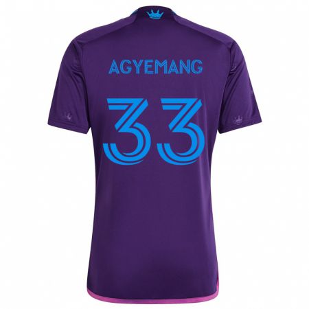 Kandiny Niño Camiseta Patrick Agyemang #33 Azul Morado 2ª Equipación 2024/25 La Camisa Chile