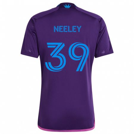 Kandiny Niño Camiseta Jack Neeley #39 Azul Morado 2ª Equipación 2024/25 La Camisa Chile