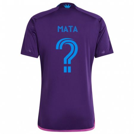 Kandiny Niño Camiseta Ivan Mata #0 Azul Morado 2ª Equipación 2024/25 La Camisa Chile