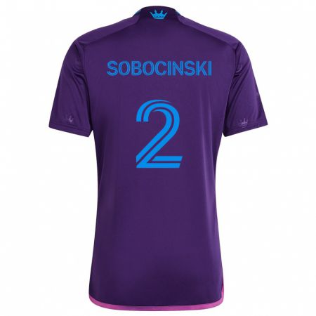 Kandiny Niño Camiseta Jan Sobocinski #2 Azul Morado 2ª Equipación 2024/25 La Camisa Chile