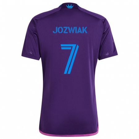 Kandiny Niño Camiseta Kamil Józwiak #7 Azul Morado 2ª Equipación 2024/25 La Camisa Chile