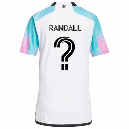 Kandiny Niño Camiseta Alisa Randall #0 Blanco Azul Negro 2ª Equipación 2024/25 La Camisa Chile