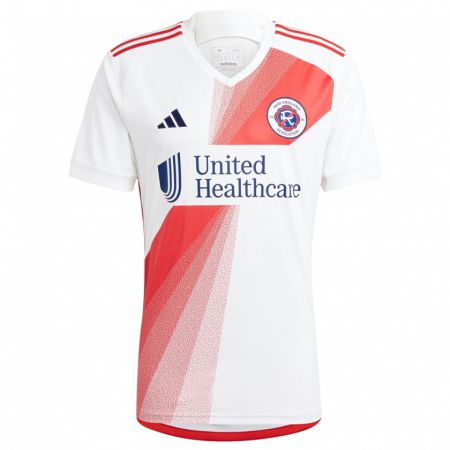 Kandiny Niño Camiseta Su Nombre #0 Blanco Rojo 2ª Equipación 2024/25 La Camisa Chile