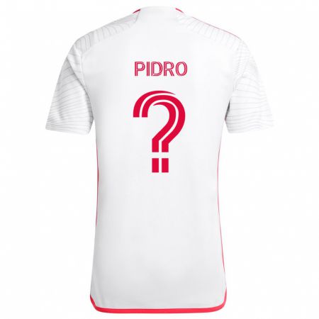 Kandiny Niño Camiseta Selmir Pidro #0 Blanco Rojo 2ª Equipación 2024/25 La Camisa Chile