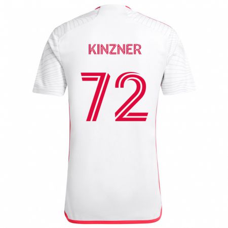 Kandiny Niño Camiseta Eric Kinzner #72 Blanco Rojo 2ª Equipación 2024/25 La Camisa Chile