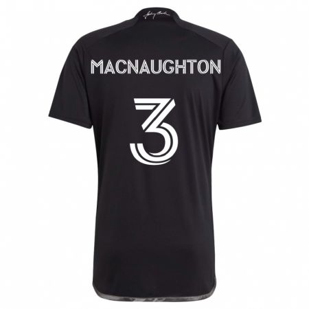 Kandiny Niño Camiseta Lukas Macnaughton #3 Negro 2ª Equipación 2024/25 La Camisa Chile