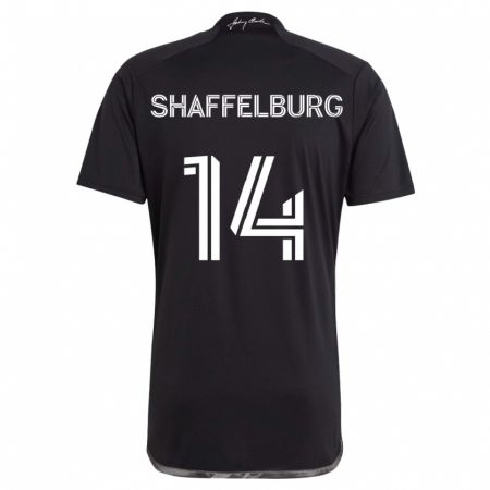 Kandiny Niño Camiseta Jacob Shaffelburg #14 Negro 2ª Equipación 2024/25 La Camisa Chile