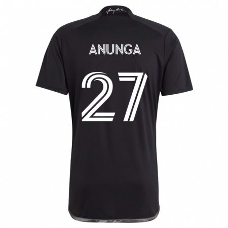 Kandiny Niño Camiseta Tah Anunga #27 Negro 2ª Equipación 2024/25 La Camisa Chile