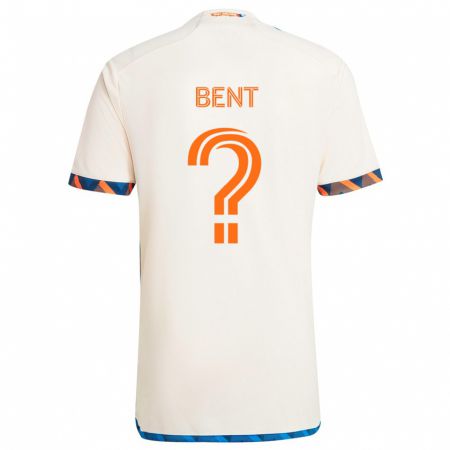 Kandiny Niño Camiseta Brandon Bent #0 Blanco Naranja 2ª Equipación 2024/25 La Camisa Chile