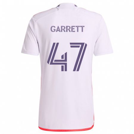 Kandiny Niño Camiseta Ian Garrett #47 Blanco Rojo Púrpura 2ª Equipación 2024/25 La Camisa Chile