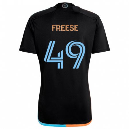 Kandiny Niño Camiseta Matt Freese #49 Negro Naranja Azul 2ª Equipación 2024/25 La Camisa Chile