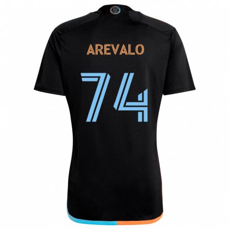 Kandiny Niño Camiseta Ronny Arévalo #74 Negro Naranja Azul 2ª Equipación 2024/25 La Camisa Chile