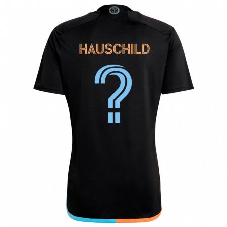 Kandiny Niño Camiseta Alexander Hauschild #0 Negro Naranja Azul 2ª Equipación 2024/25 La Camisa Chile