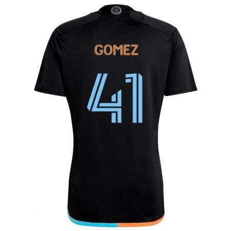 Kandiny Niño Camiseta Julián Gómez #41 Negro Naranja Azul 2ª Equipación 2024/25 La Camisa Chile