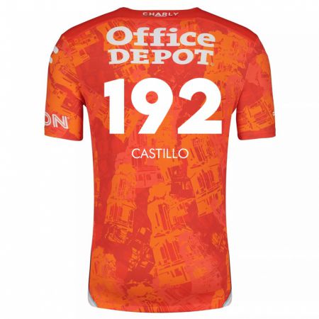 Kandiny Niño Camiseta José Castillo #192 Naranja Blanco 2ª Equipación 2024/25 La Camisa Chile