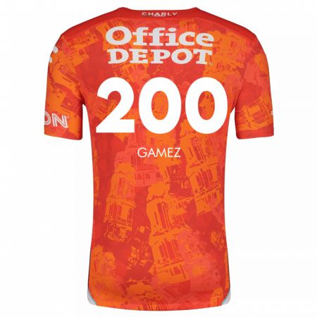 Kandiny Niño Camiseta Sergio Gámez #200 Naranja Blanco 2ª Equipación 2024/25 La Camisa Chile