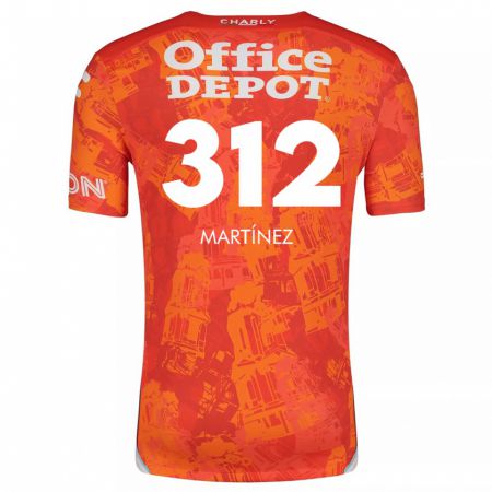 Kandiny Niño Camiseta Ulises Martínez #312 Naranja Blanco 2ª Equipación 2024/25 La Camisa Chile