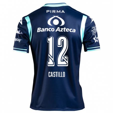 Kandiny Niño Camiseta Raúl Castillo #12 Azul Marino 2ª Equipación 2024/25 La Camisa Chile