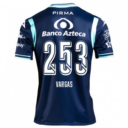 Kandiny Niño Camiseta Edwin Vargas #253 Azul Marino 2ª Equipación 2024/25 La Camisa Chile